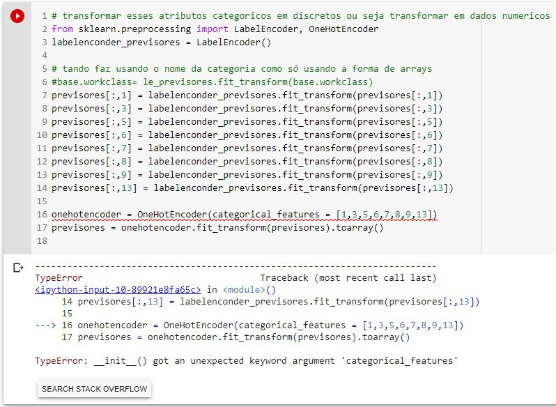 imagem do erro encoder