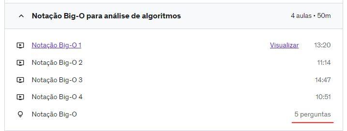 Exercícios na Udemy